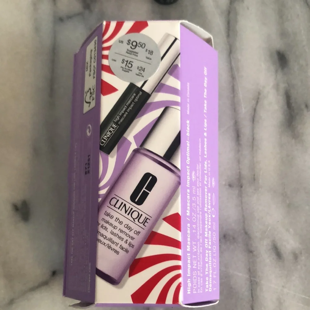 CLINIQUE Take the Day off Makeup remover & High impact black mascara 3.5 ml NWT